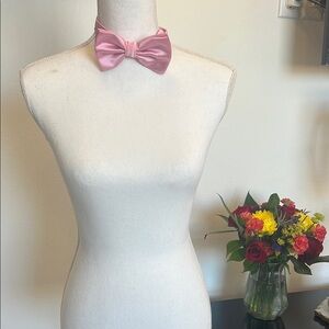 Fancy and Light Men’s Wedding Satin Pink Bow Tie